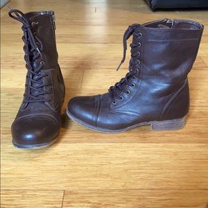 Women’s/Girls Brown Combat Boots